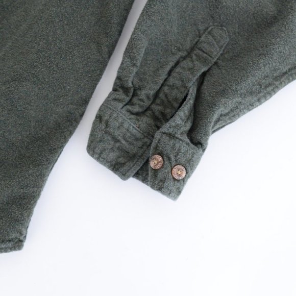 Field & Stream Hunter Green 100% Cotton Button Down Shacket Jacket  Shirt ~Large - Picture 12 of 12